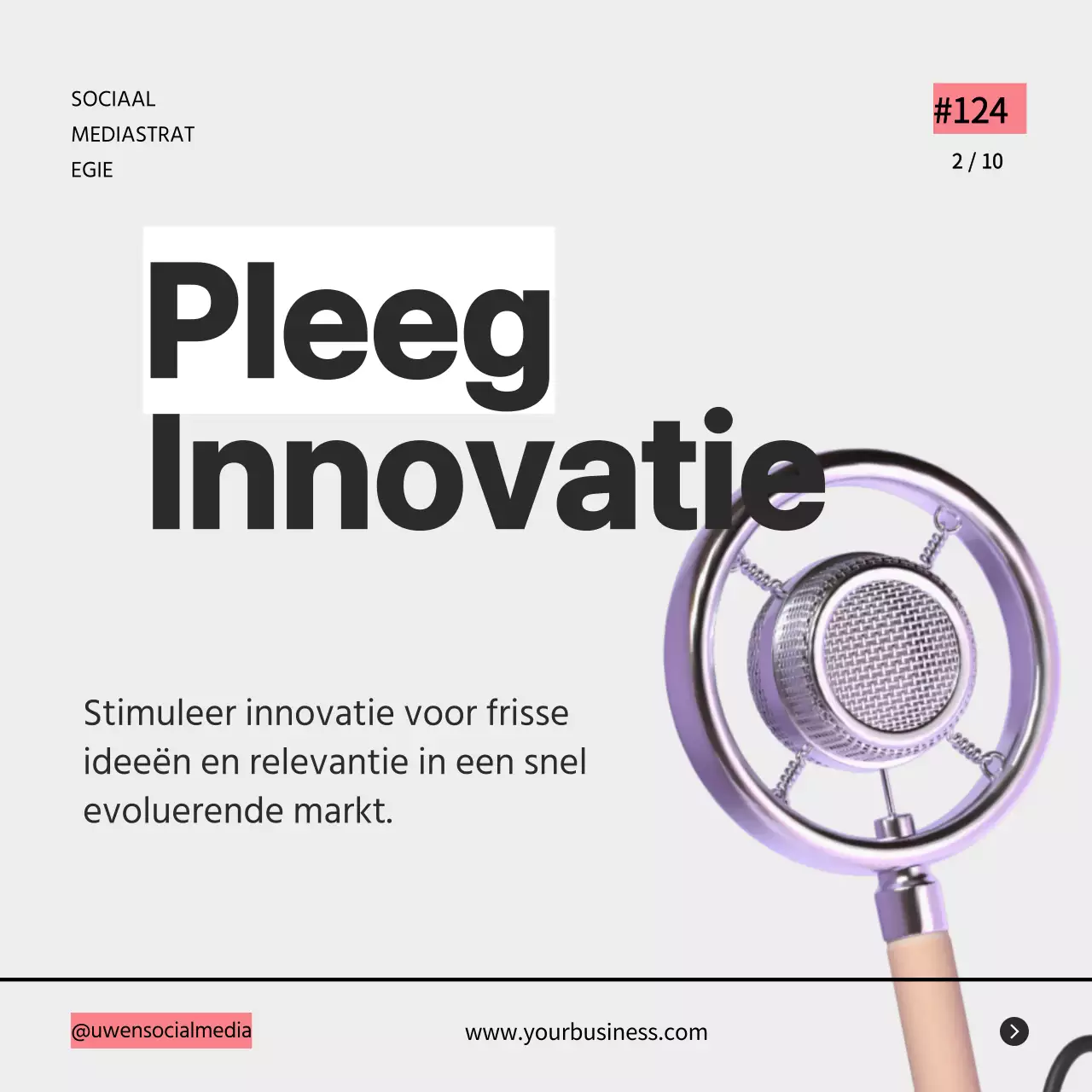 Grijs Retro Vet Zakelijke Strategie Tips Instagram Carrousel Post