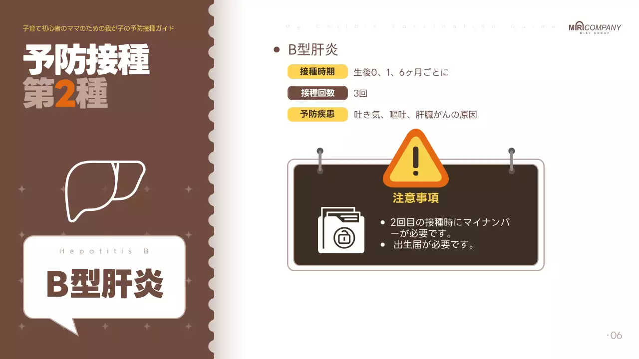 茶色 シンプル 健康 資料 プレゼンテーション