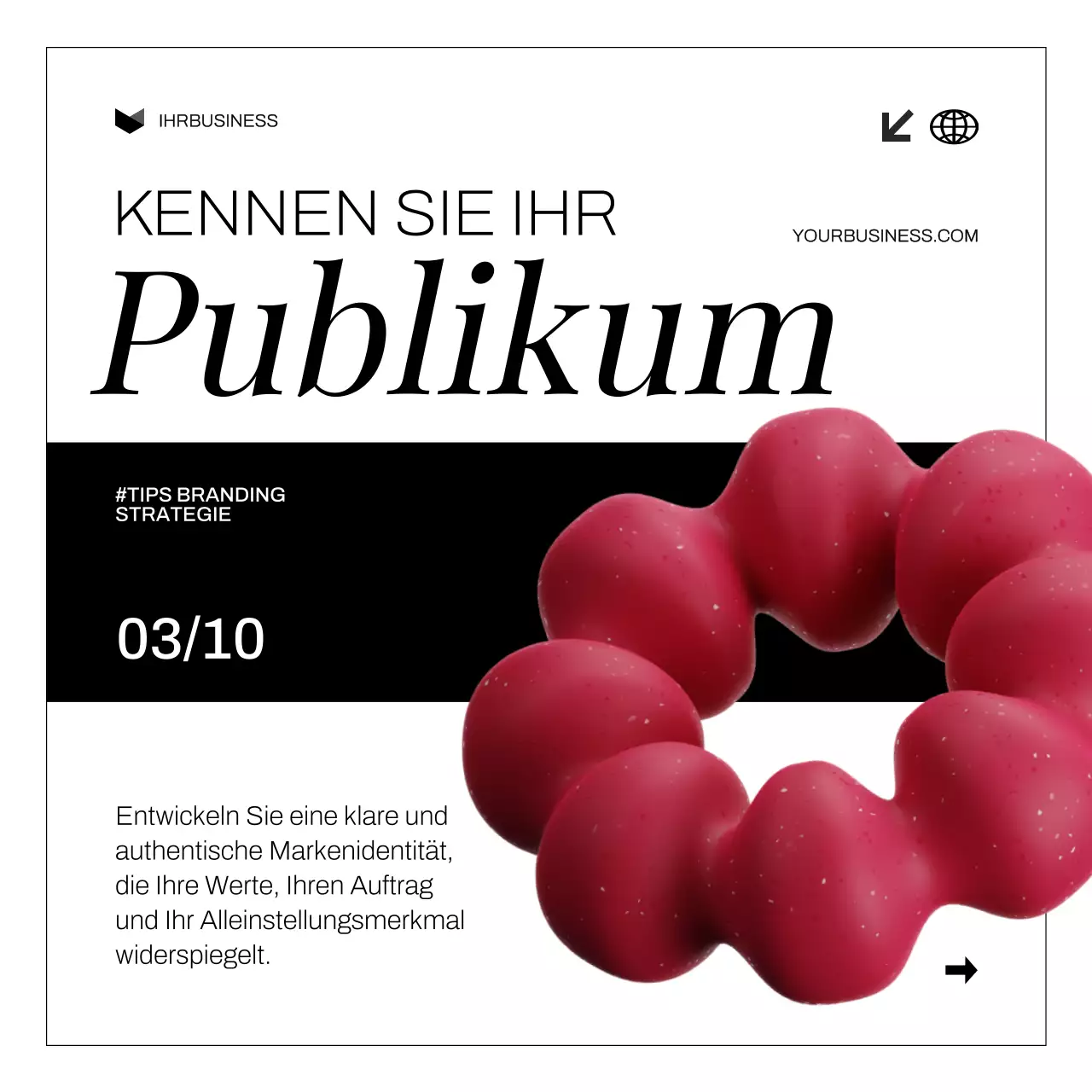 Weiß Schwarz Modern Fett Markenaufbau Strategie Tipps Instagram Karussell