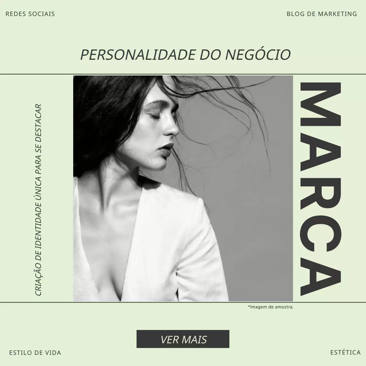 Lime and Grey Tendência minimalista Imagem de marca e marketing Blogue de negócios Promoção
