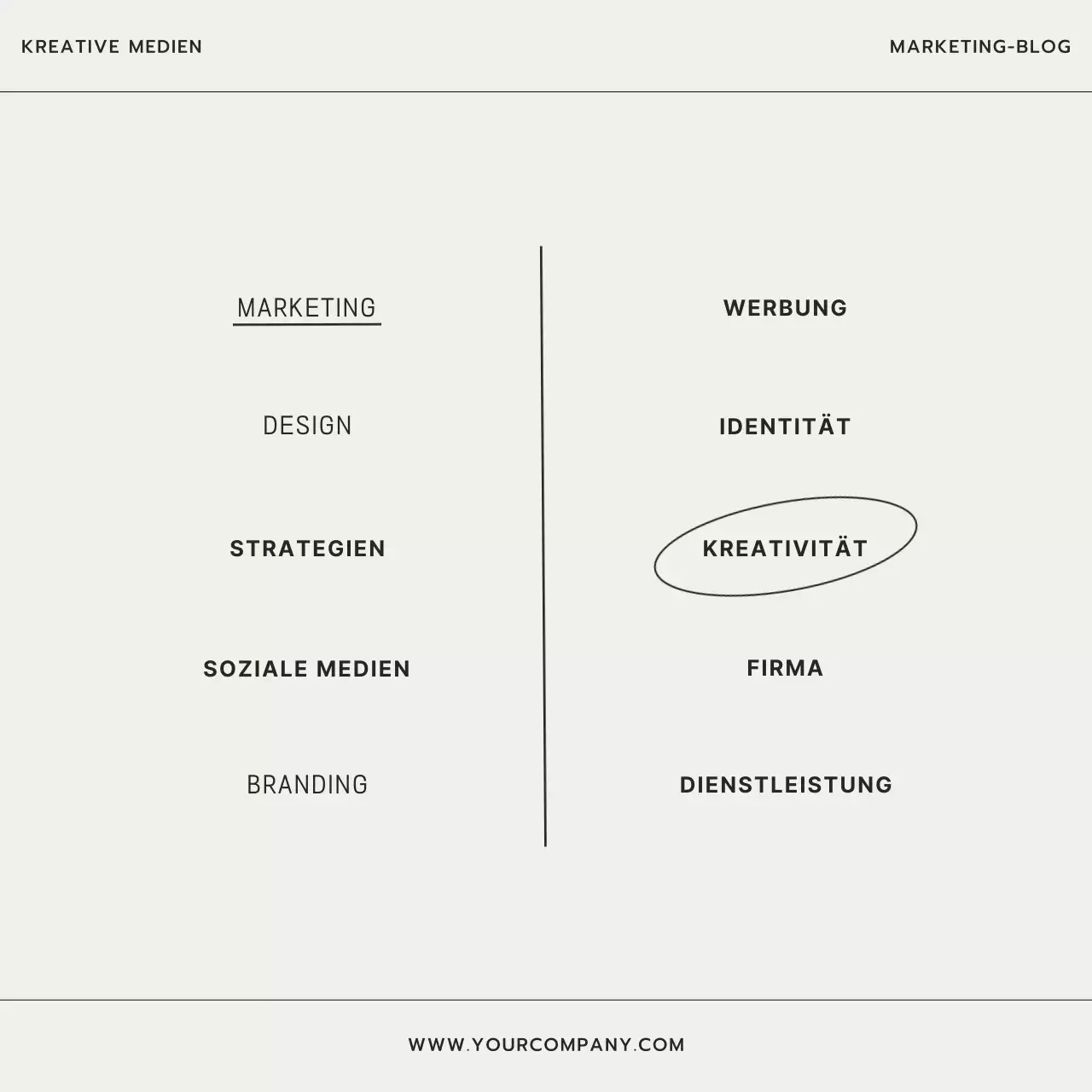 Beige Minimal Social Media & Branding Unternehmensförderung