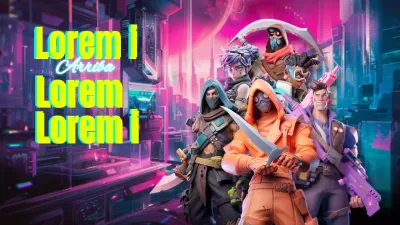 Arco Iris Neón Animación Pistola Juego Video Portada