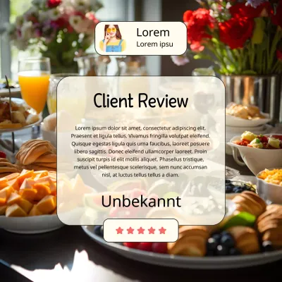 Beige und Orange Trendy Restaurant Review Memo