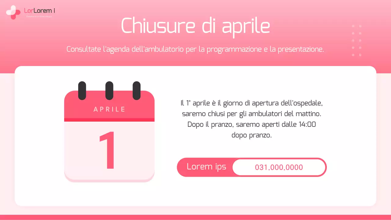 Un semplice annuncio di maternità in ospedale in rosa e rosa acceso