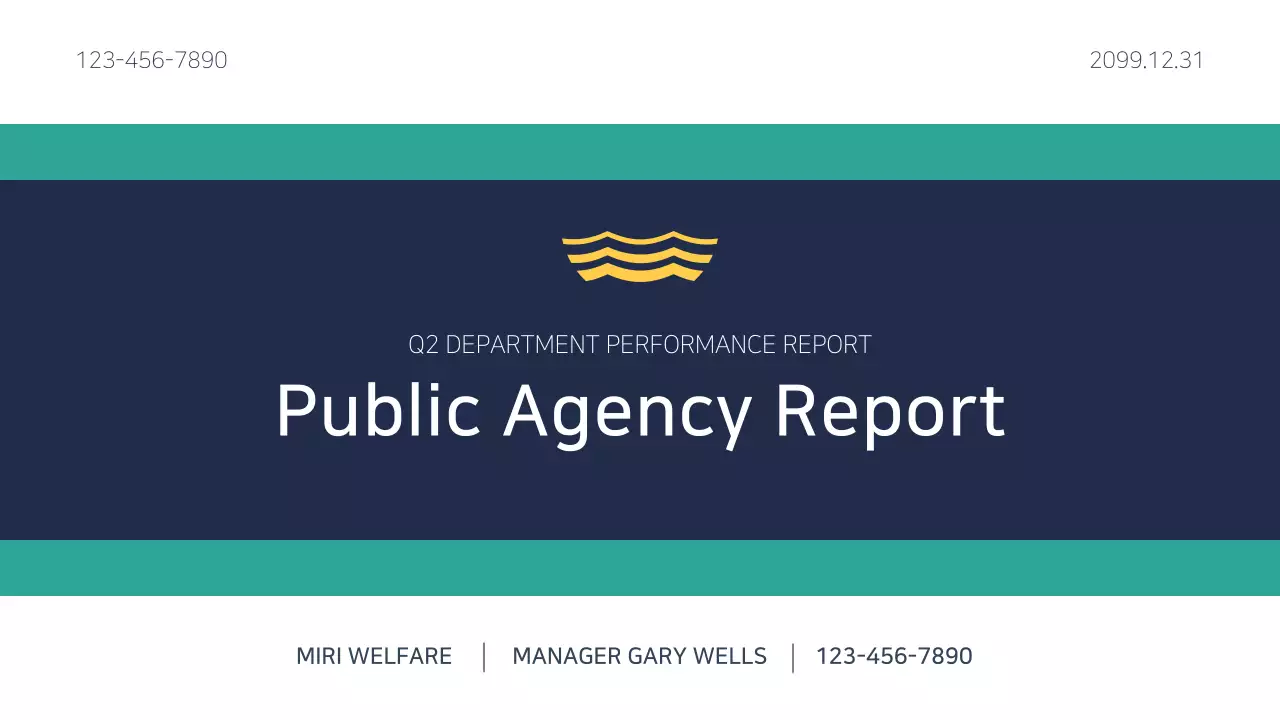 Simple public sector reports in blue and mint
