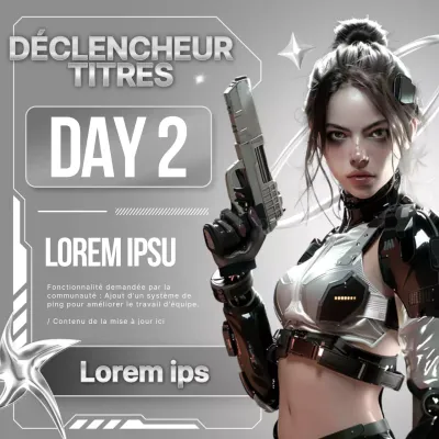 Promouvoir le contenu des jeux inspirés de la science-fiction en argent et en blanc