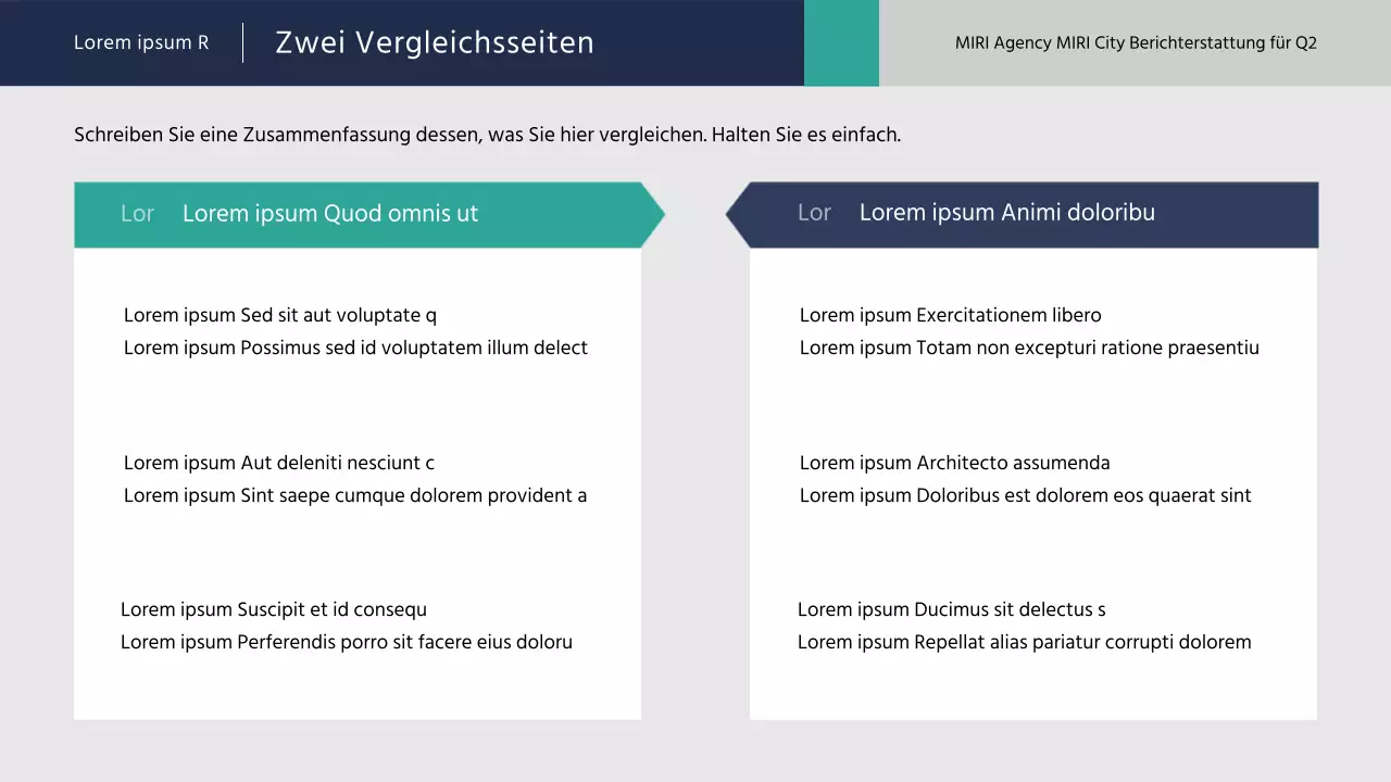 Einfache Berichte für den öffentlichen Sektor in blau und mint