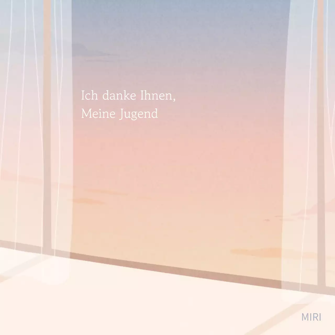 Eine einfache Stimmungspost in Orange