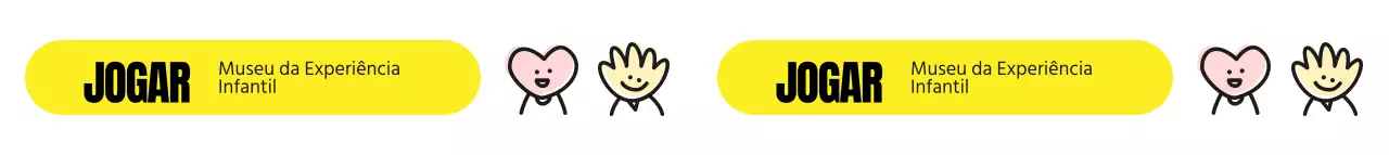 Um bonito museu infantil com um esquema de cores amarelo e personagens ilustradas