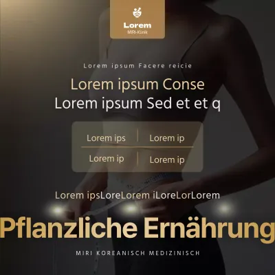 Eine luxuriöse chinesische Klinik-Diät-Anzeige in Beige und Schwarz