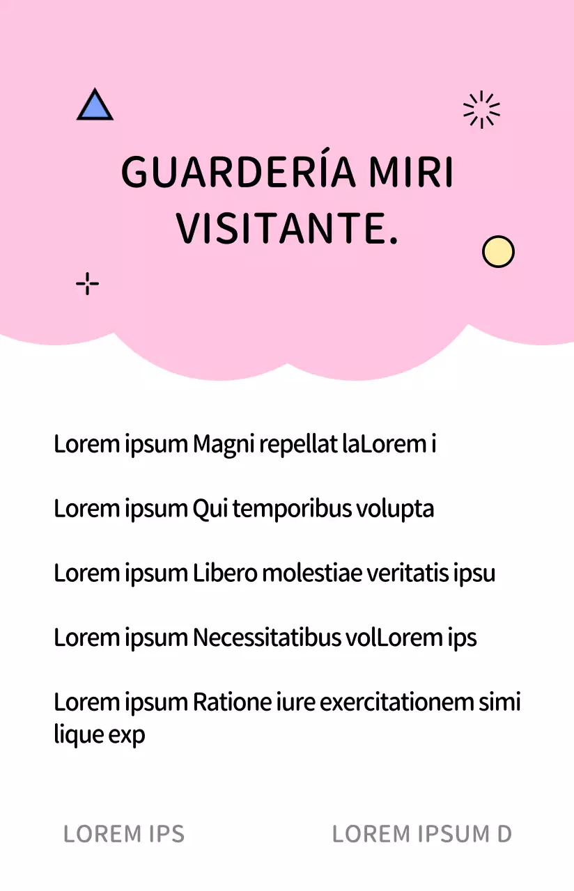 Concepto de tarjeta de visita al jardín de infancia con simpáticas ilustraciones