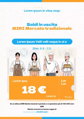 Campagna di rivitalizzazione dei mercati locali in giallo e azzurro
