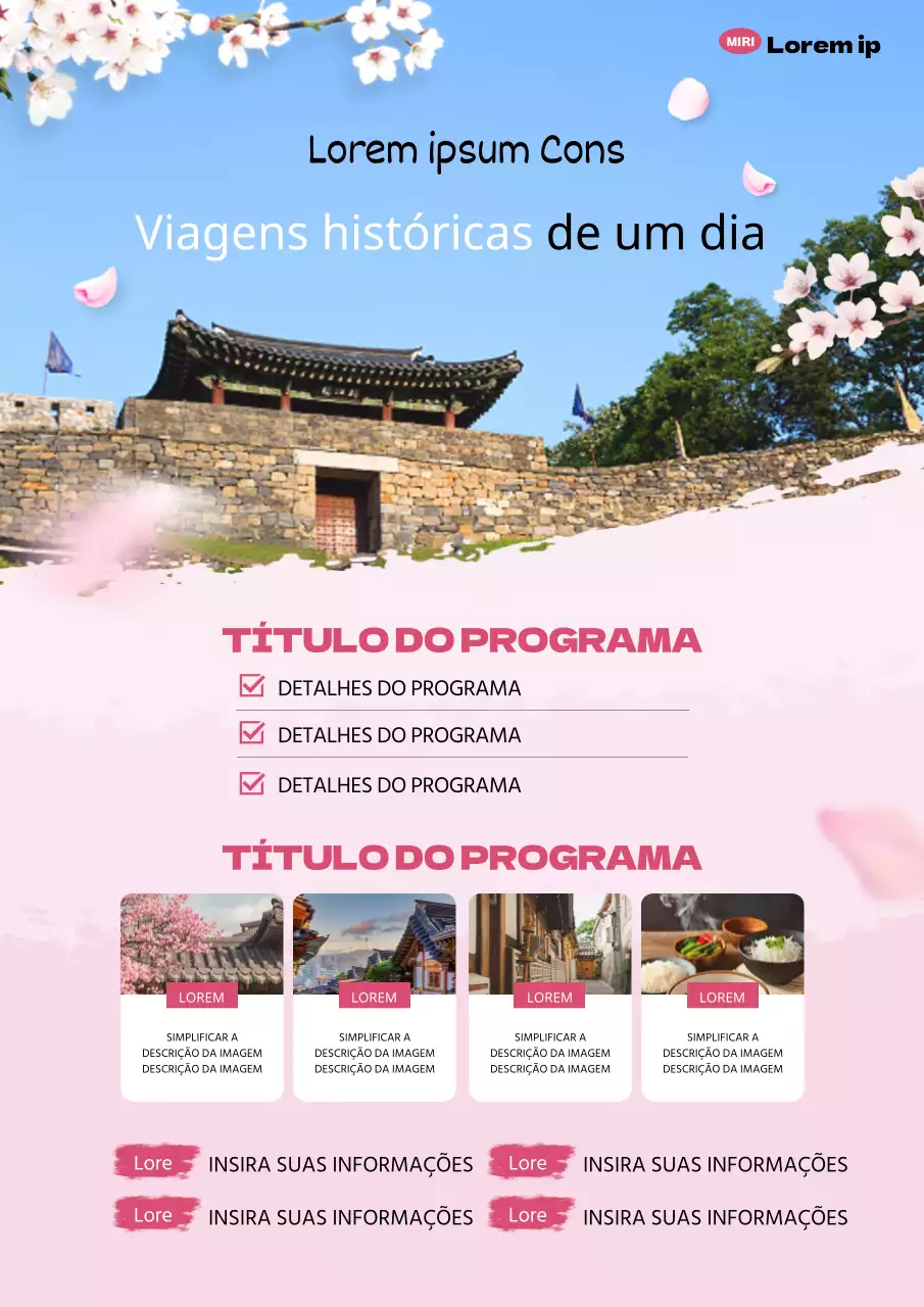 Um guia para um passeio oriental cor-de-rosa e azul-celeste na primavera através da história