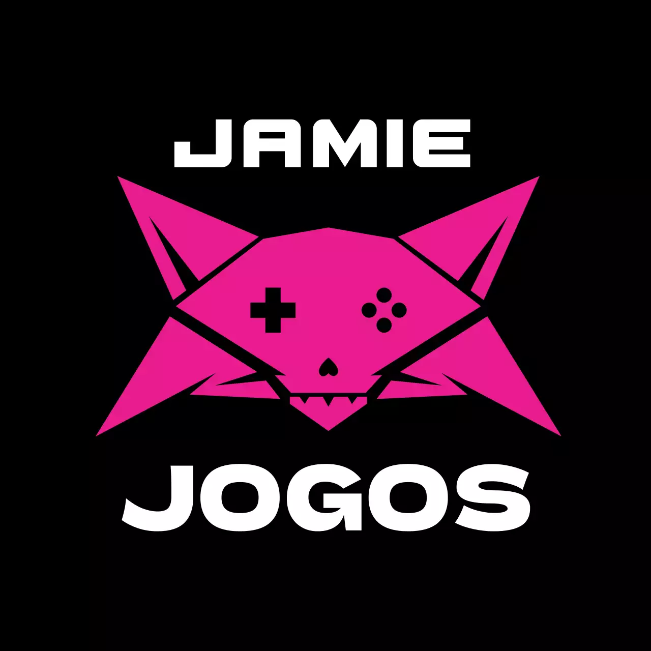 Promover um canal de jogos inspirado no cyberpunk em rosa choque e azul