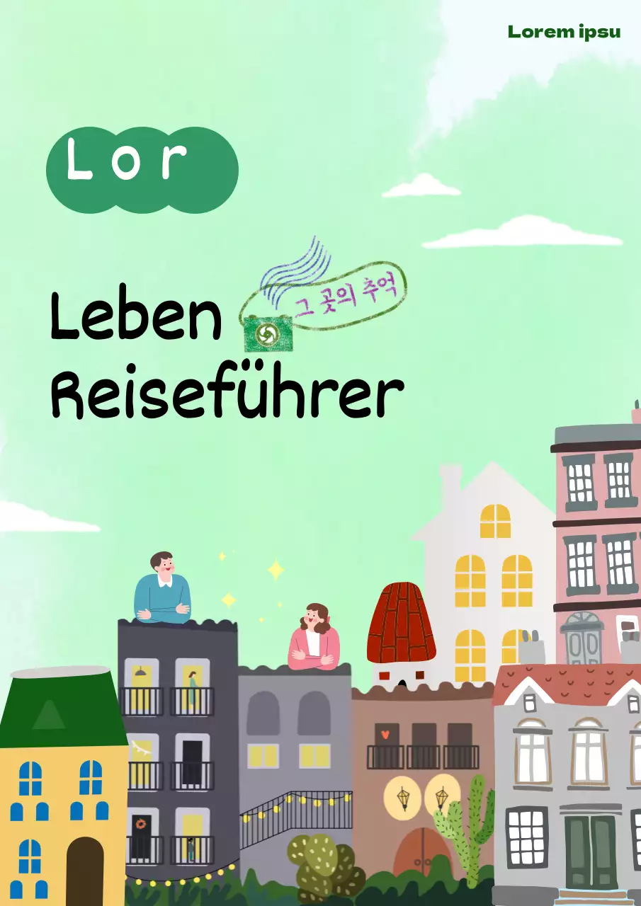 Hübsches mintfarbenes Booklet des Administrative Welfare Centre