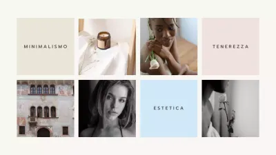 Tendenze beige e blu Promozione del blog Estetica dello stile di vita