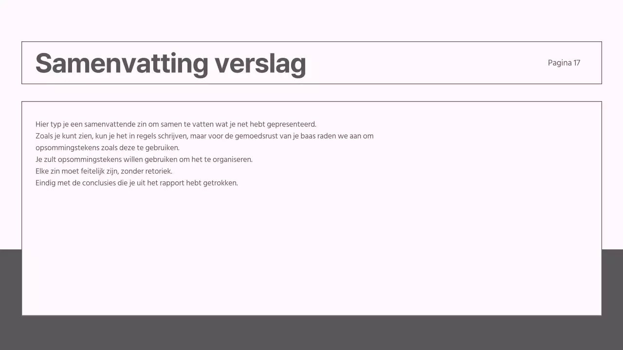 Een modern marktstrategierapport in grijs en roze