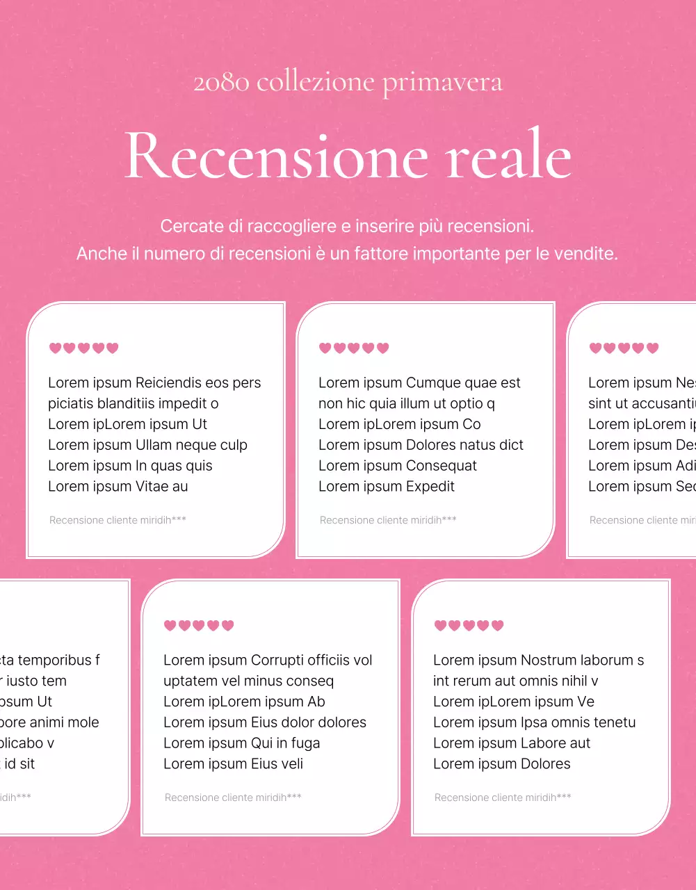 Promuovere le pagine dei prodotti di moda primaverile in rosa