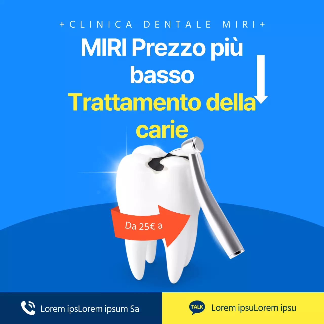 Trattamento semplice della cavità dentale blu e gialla prezzo più basso annuncio