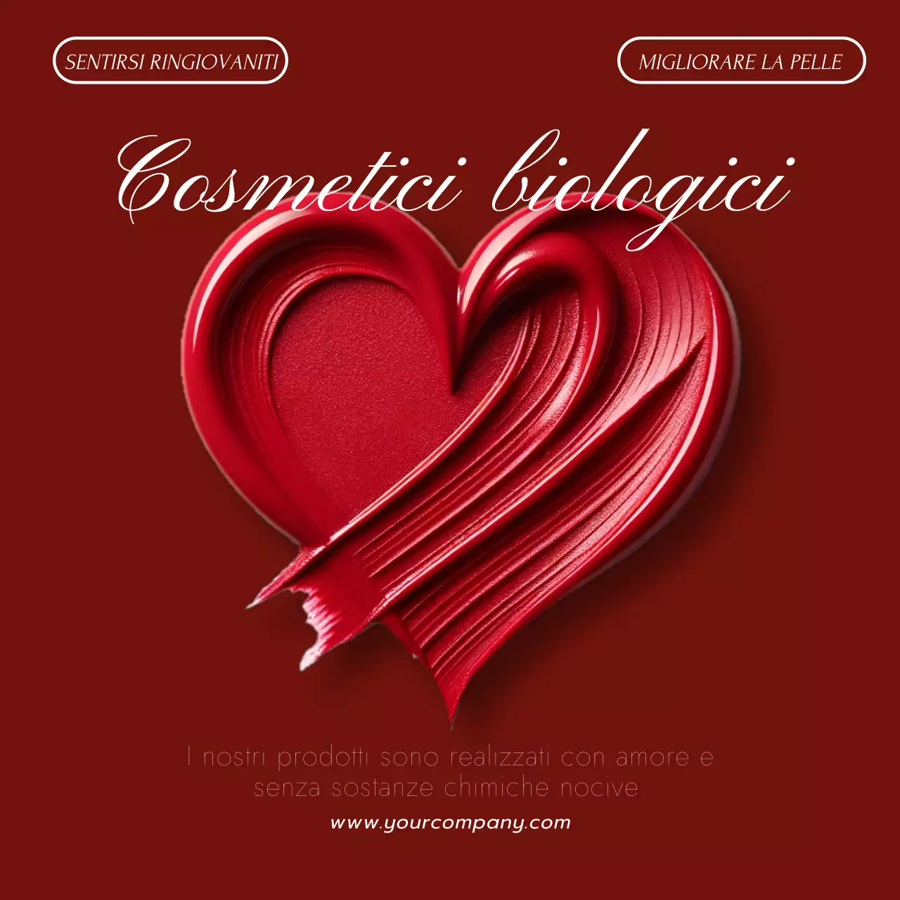 Promozione del marchio cosmetico di tendenza elegante bianco e marrone