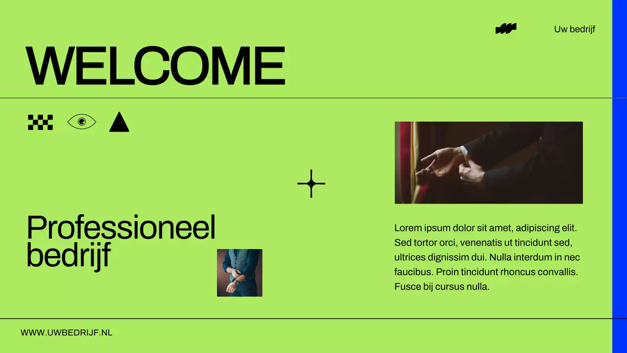 Neon en zwart modern bedrijfsprofiel