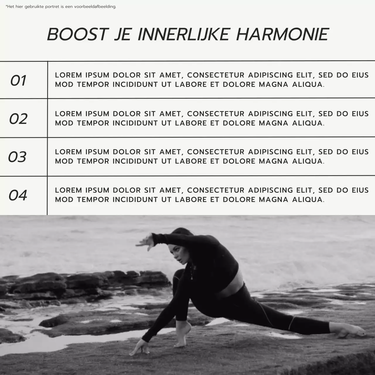 Beige Minimal Yoga & Wellness Retreat Promotie