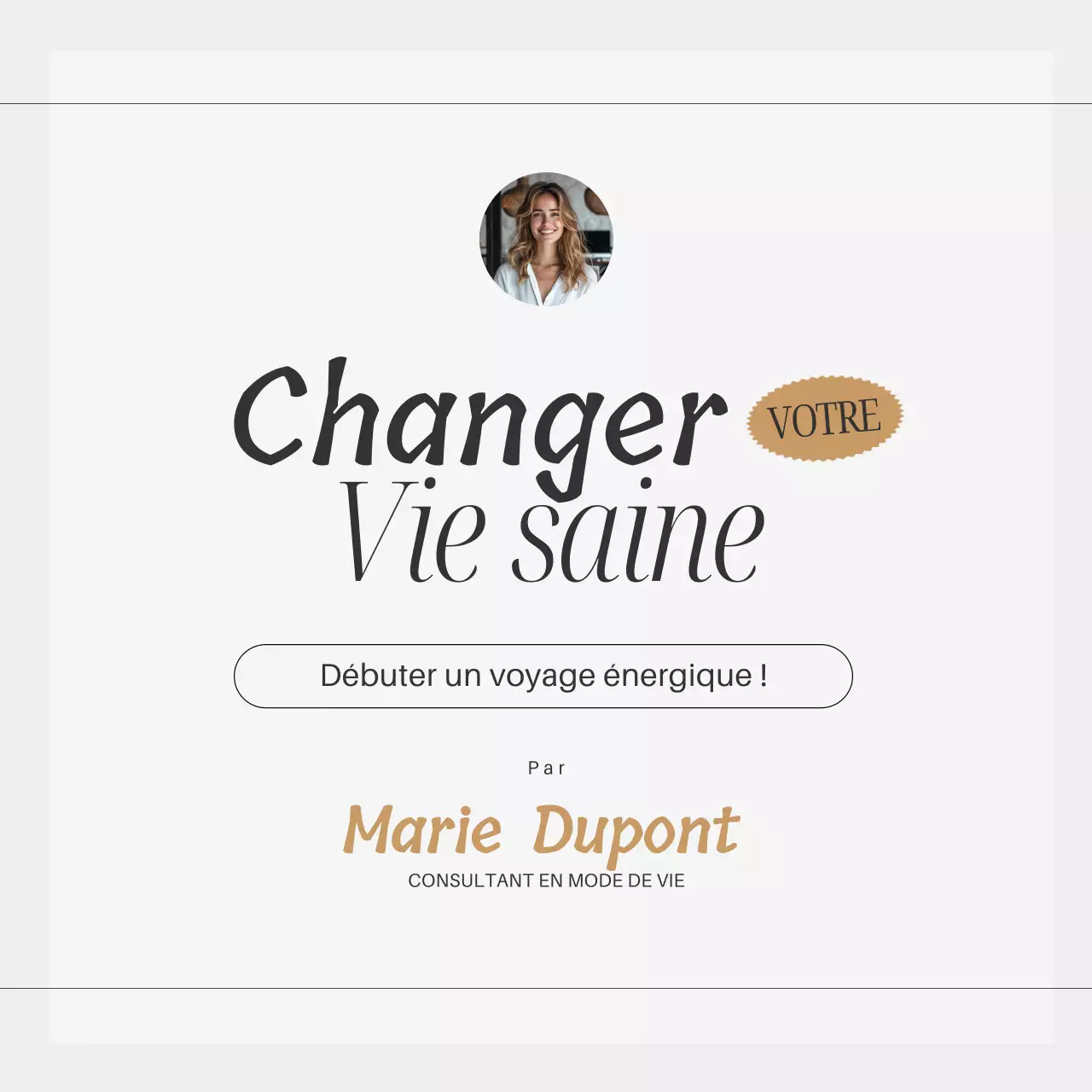 Gris Or Contenu minimal Conseils pour un mode de vie sain Carrousel de posts Instagram