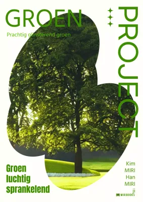 Moderne essay boekomslag in groen