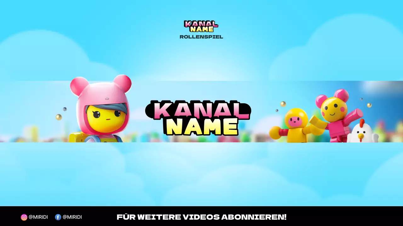 Eine Sammlung rosafarbener und gelber Spielekanalinhalte