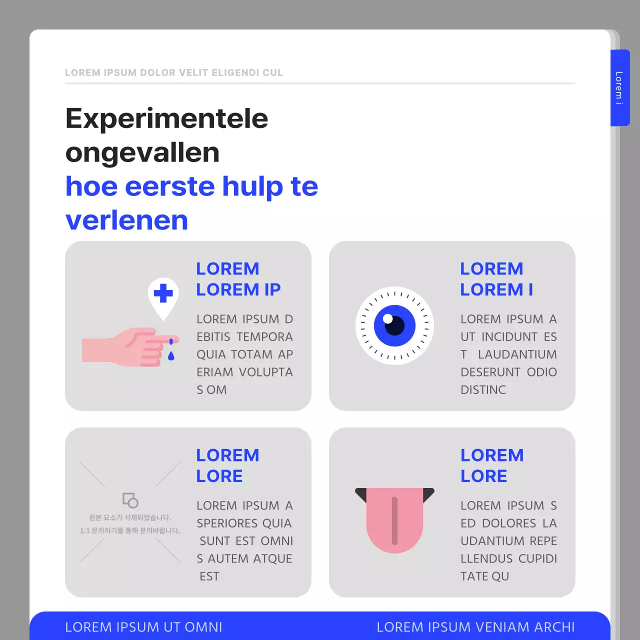 Een eenvoudige gids voor laboratoriumveiligheid in marineblauw en wit