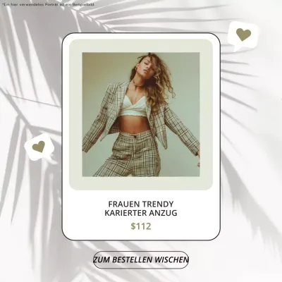 Beige und Khaki Moderner Fotorahmen Damenmode Shop Promotion