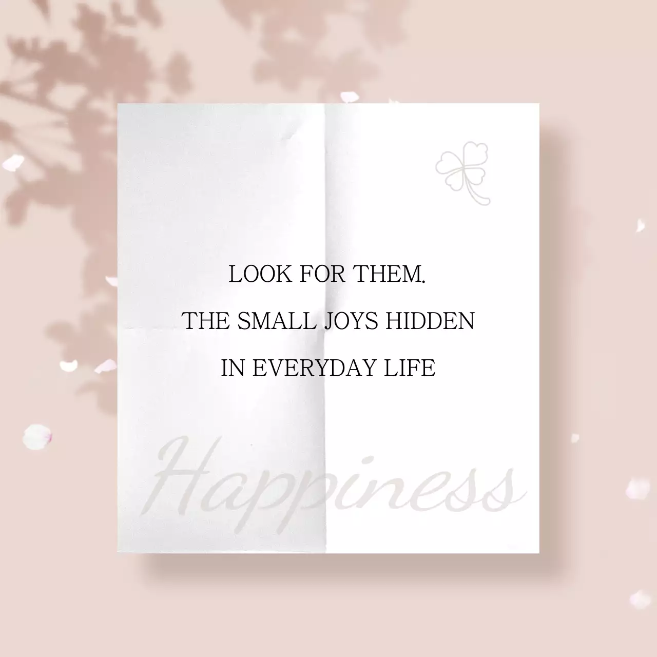 Beige Minimal Happiness Guide Social Media Post