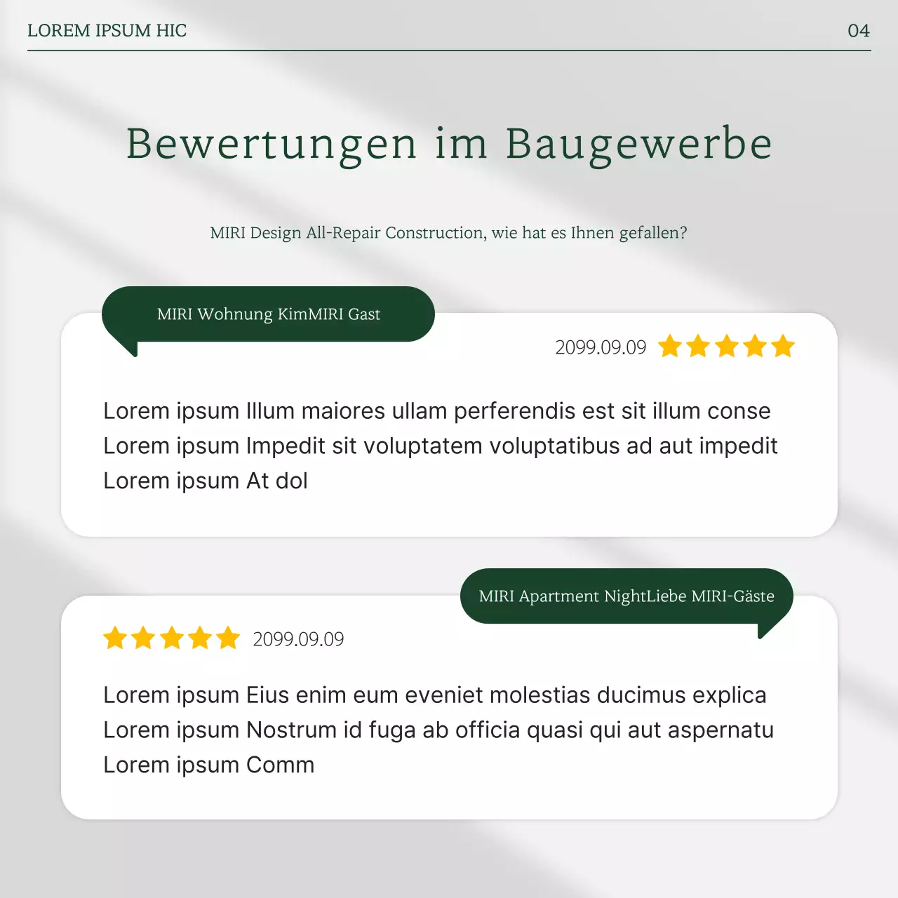 Förderung moderner Innenräume in Grün und Grau