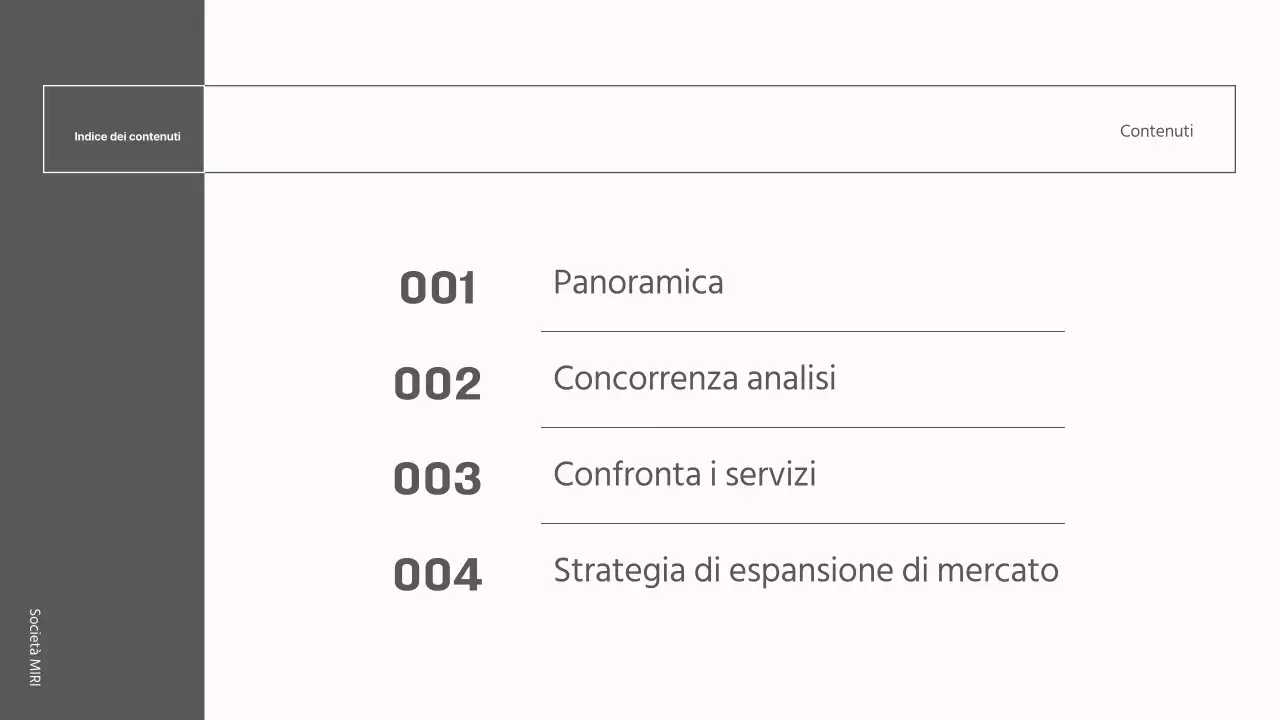 Un moderno rapporto sulla strategia di mercato in grigio e rosa
