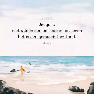 Een eenvoudig sentiment in lichtblauw