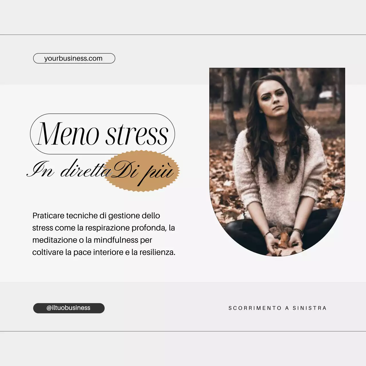 Grigio oro Contenuti minimi Consigli per uno stile di vita sano Carosello di post su Instagram