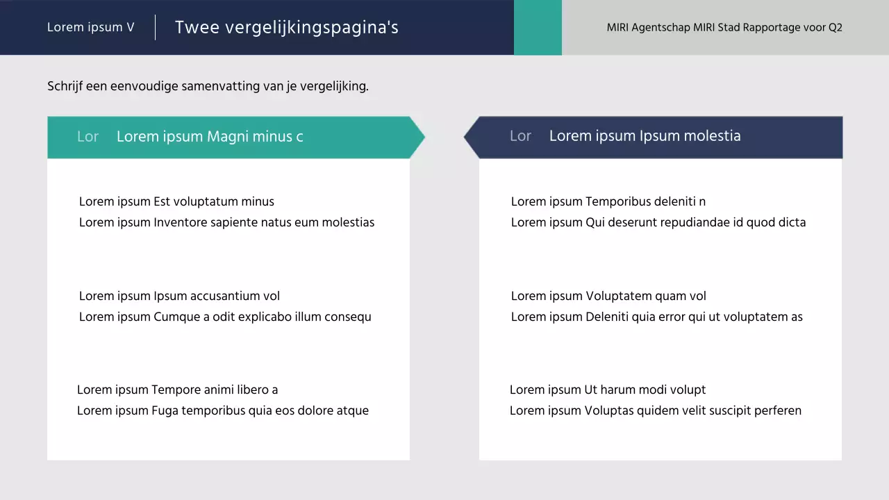 Eenvoudige rapporten voor de publieke sector in blauw en mint