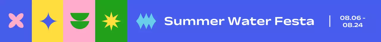 Ein einfaches sommerliches Wasserfest mit vielen Formen und bunten Farben