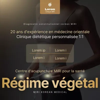 Une luxueuse publicité pour le régime alimentaire d'une clinique chinoise en beige et noir