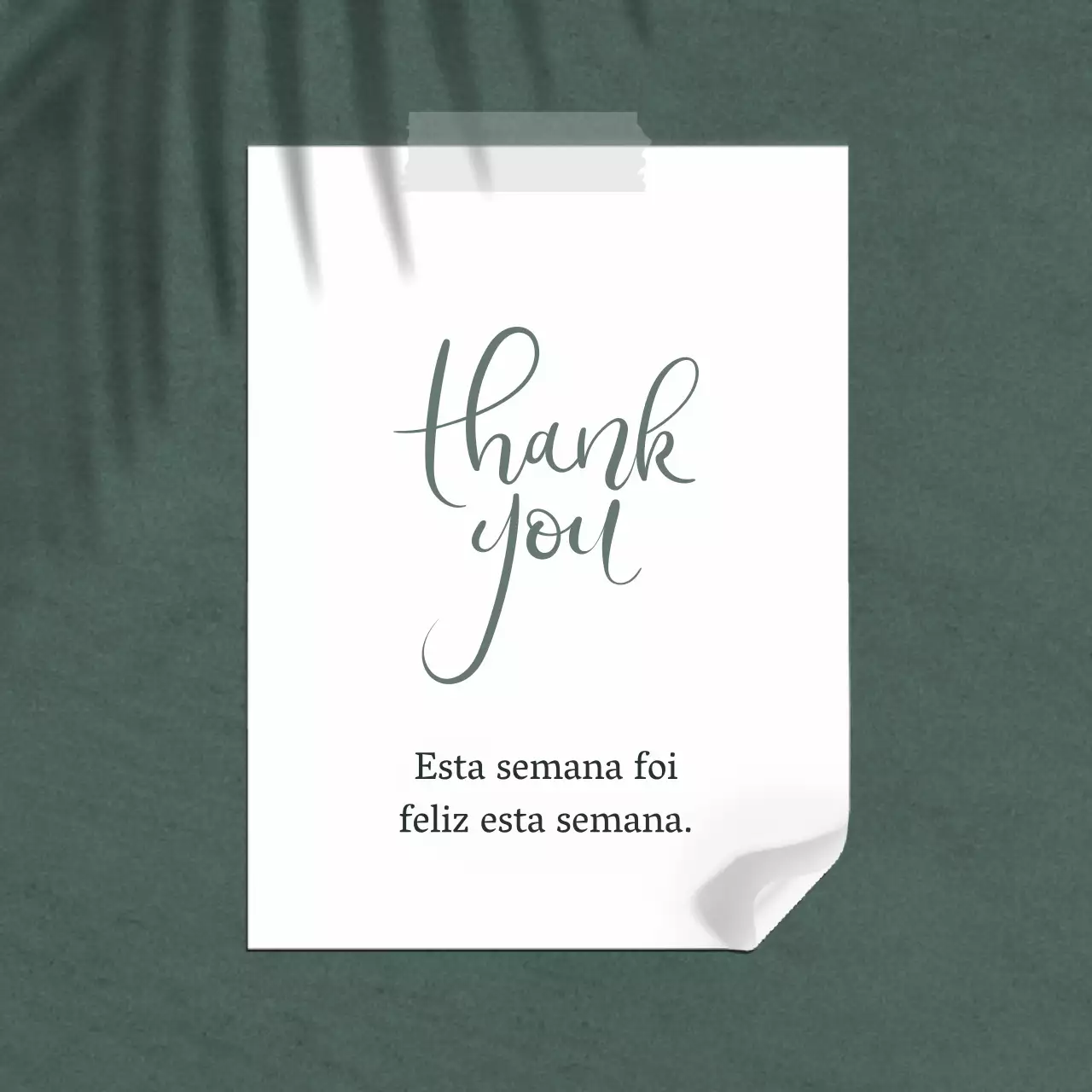 Um simples anúncio de café verde e branco
