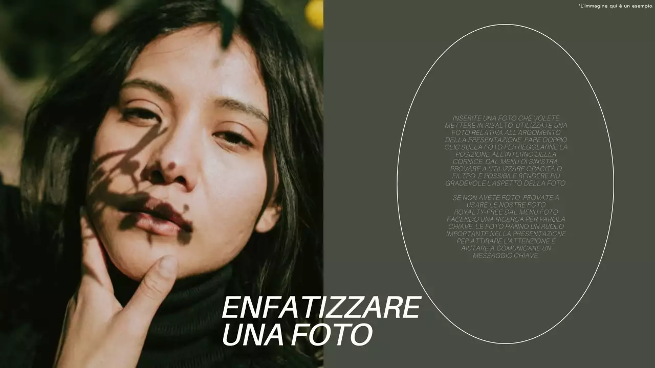 Presentazione moderna in bianco e kaki per il collage di foto