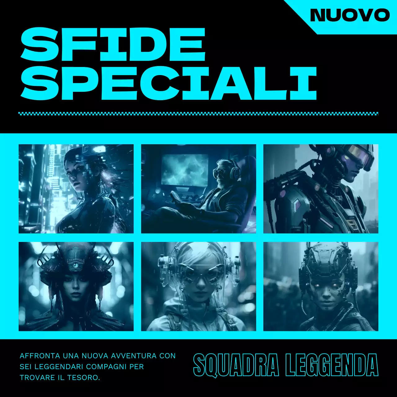 Aggiornamenti del gioco Cyberpunk in neon e neroPromozione SNS