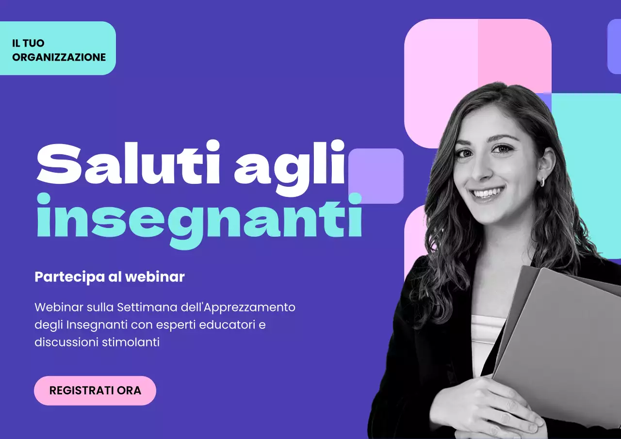 Promozione della Settimana Nazionale di Apprezzamento degli Insegnanti Viola e Verde Moderno