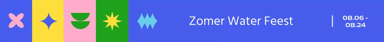 Een eenvoudig zomerwaterfeest met veel vormen en kleurrijke kleuren