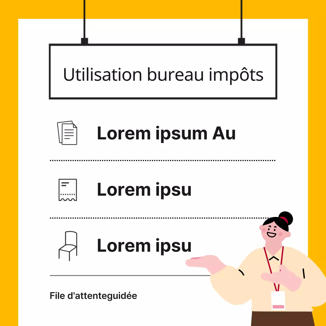 Un simple avis jaune et noir de l'administration fiscale