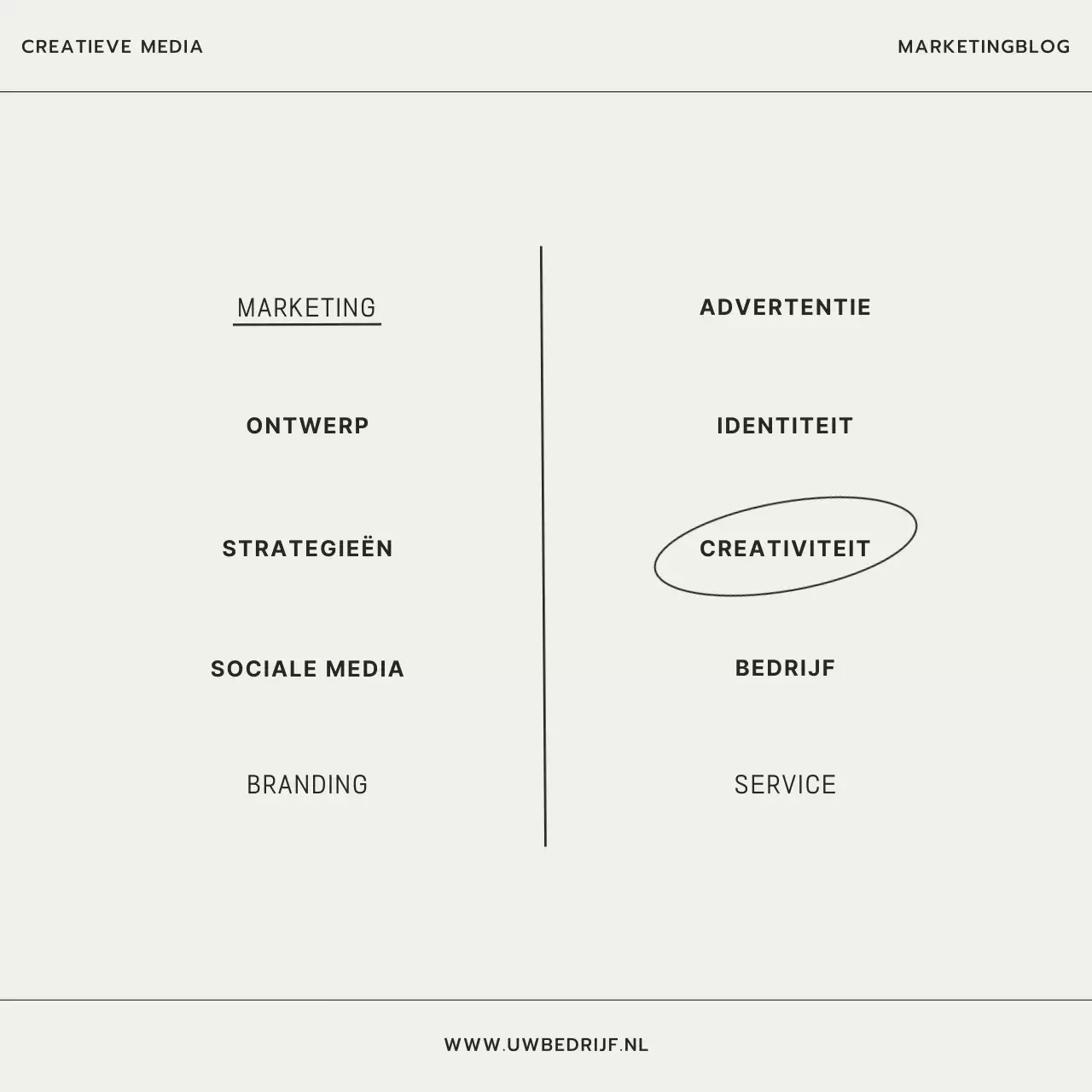 Beige Minimal Social Media & Branding Bedrijfspromotie