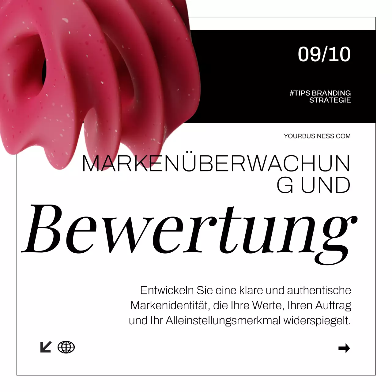 Weiß Schwarz Modern Fett Markenaufbau Strategie Tipps Instagram Karussell