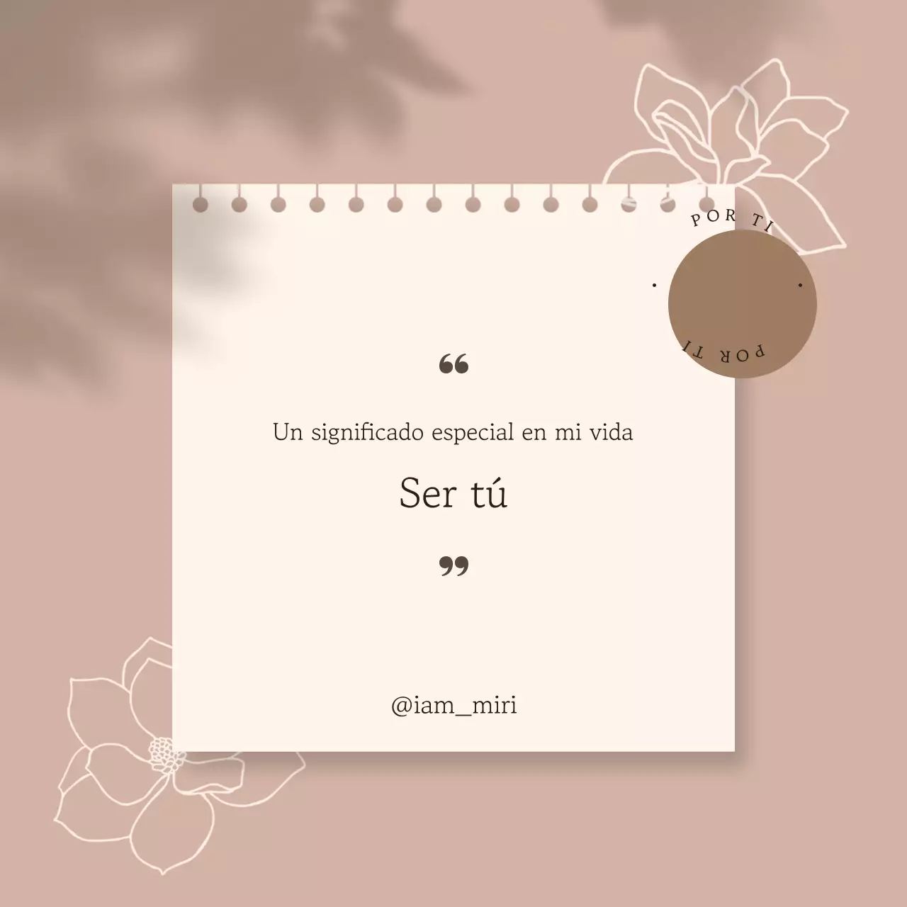 Citas sencillas en marrón y marfil post