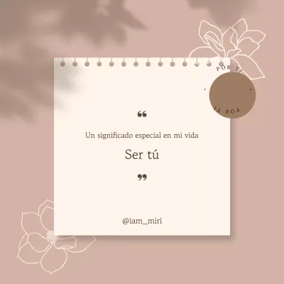 Citas sencillas en marrón y marfil post