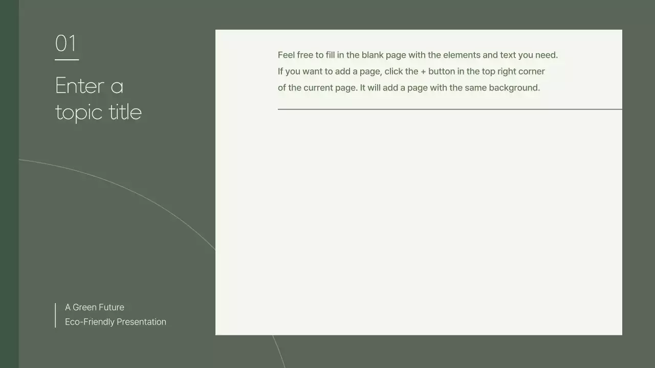 Green Minimal Eco 보고서 프레젠테이션